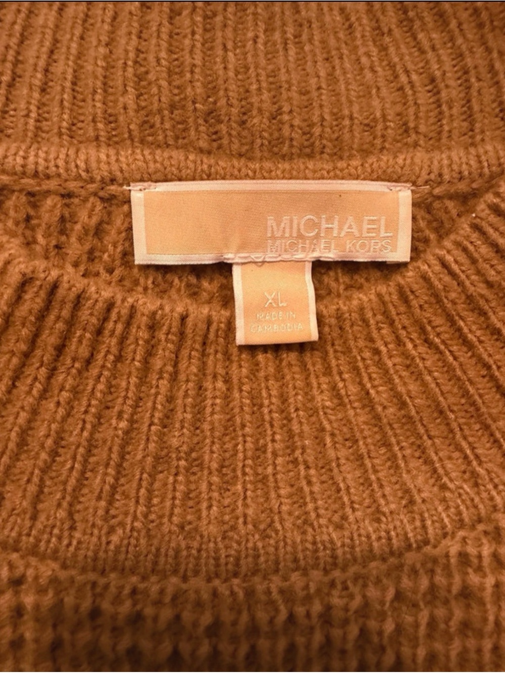 Michael Kors Mustard Fringe Crewneck Sweater - Picture 3 of 3
